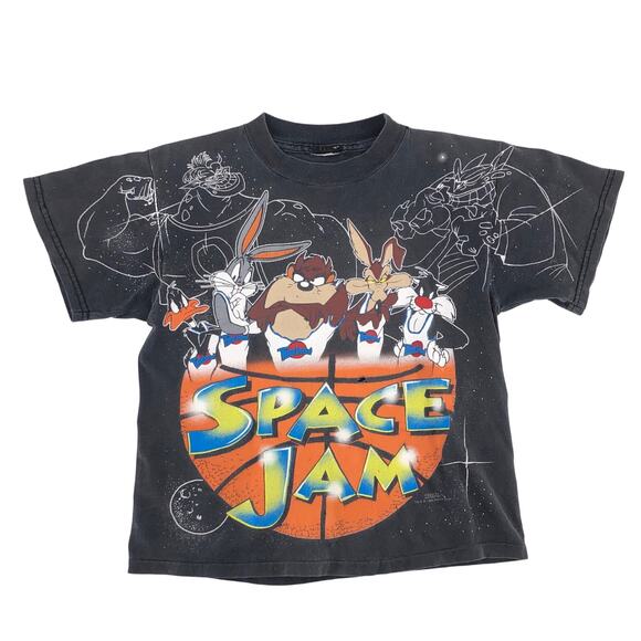 90s Space Jam double sided tshirt 1990s vintage - Picture 3 of 9